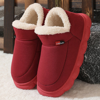 Chaussures d'hiver en coton et peluche