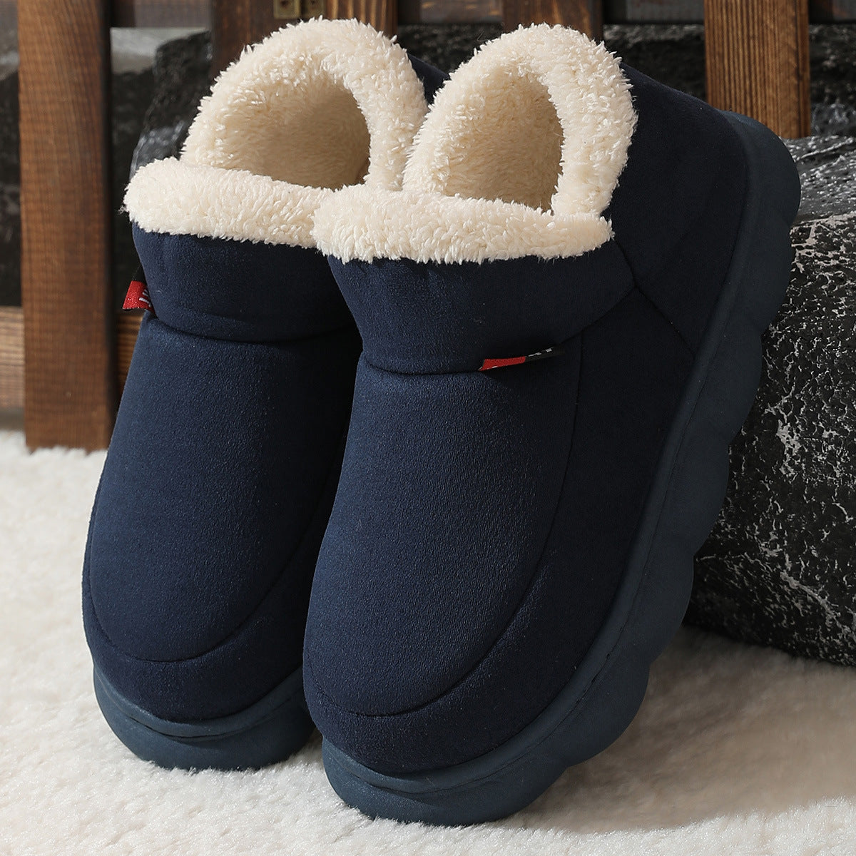 Chaussures d'hiver en coton et peluche